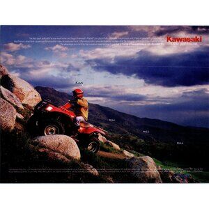 2003 Kawasaki Prarie 700 4x4 ATV Quad Vintage Print Ad Hill Climb Wall Art